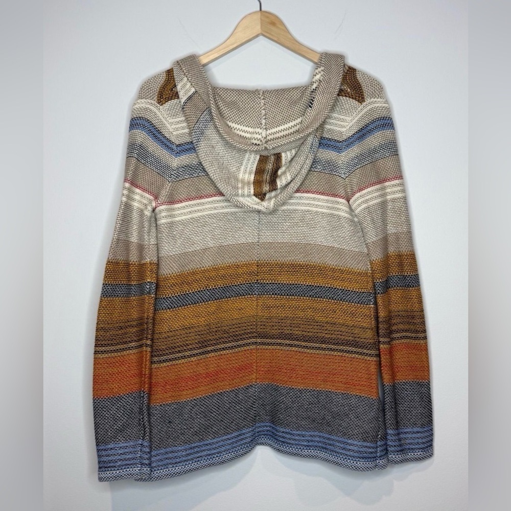 Sparrow Southwestern Hooded Cardigan Cashmere Blend Desert Stripe Sweater - Picture 3 of 5